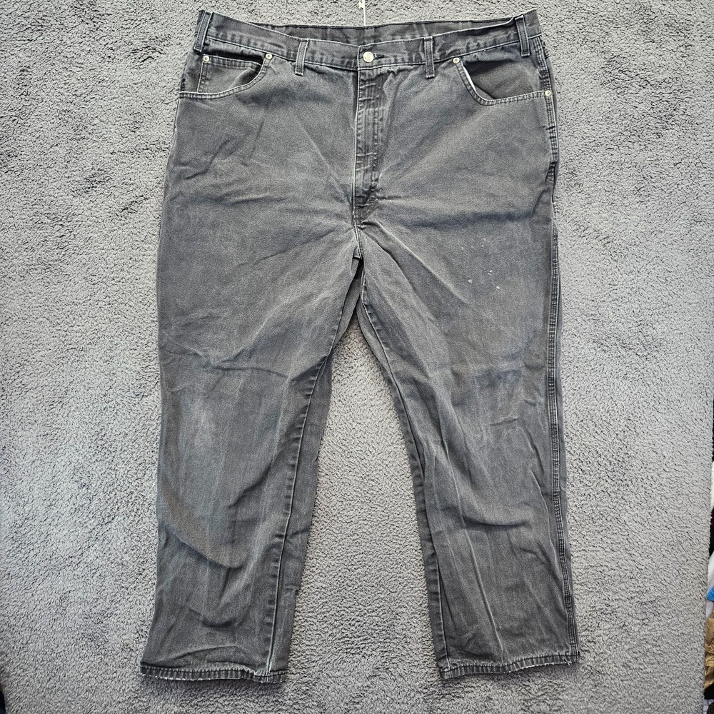 Dickies Pants Mens 42x32 Black Canvas Carpenter Utility Workwear Pant