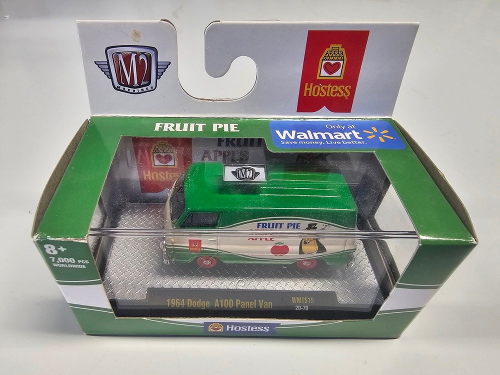 M2 Machines 1:64 Diecast 1964 Dodge A100 Panel Van Hostess Fruit Pie Apple