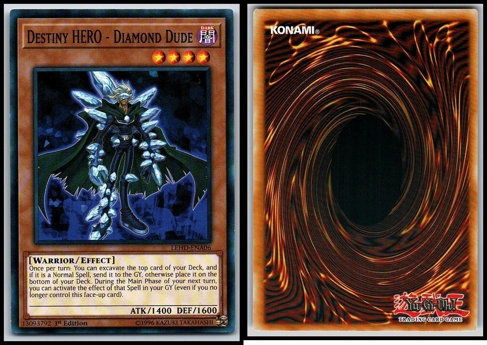 Destiny Hero Diamond Dude LEHD-ENA06 Ultra Rare Yugioh Card