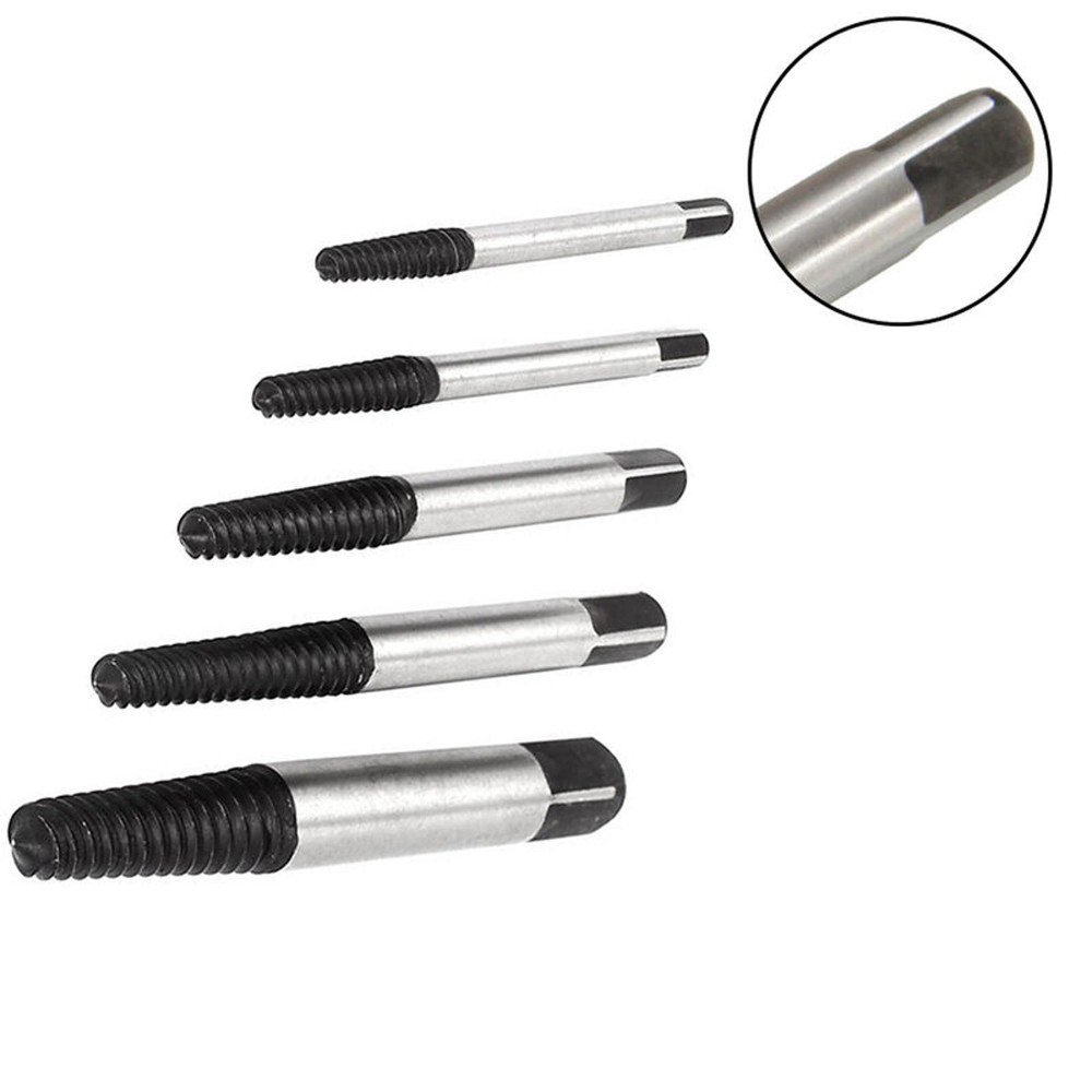 5Pcs Damaged Screw Extractor Set Easy Out Bolt Stud Remover Kit DIY Tools