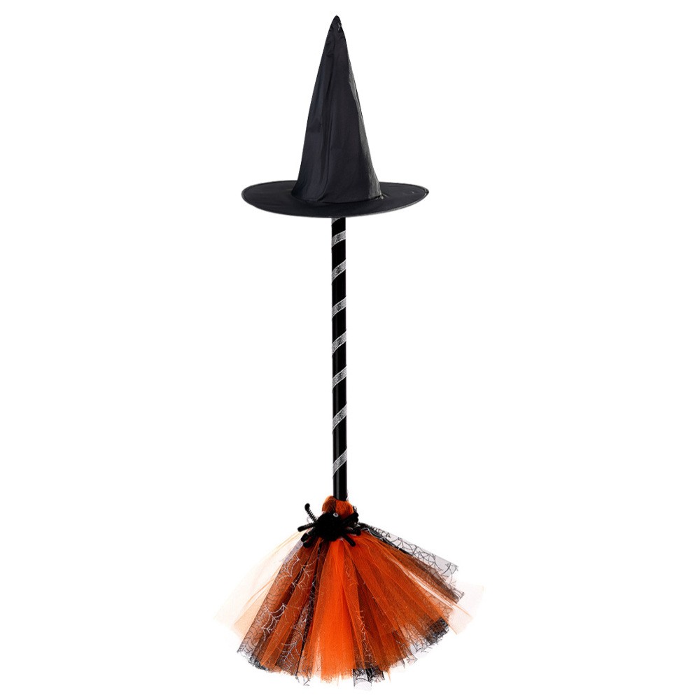 Witch Hat Broom Set Toddler Child Halloween Hook Woman Headband