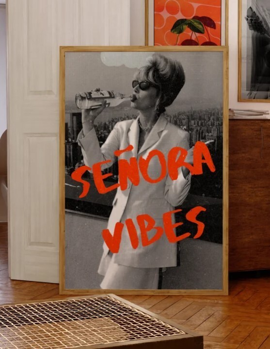 70s Retro Magazine Poster Black Wall Art Vintage Print