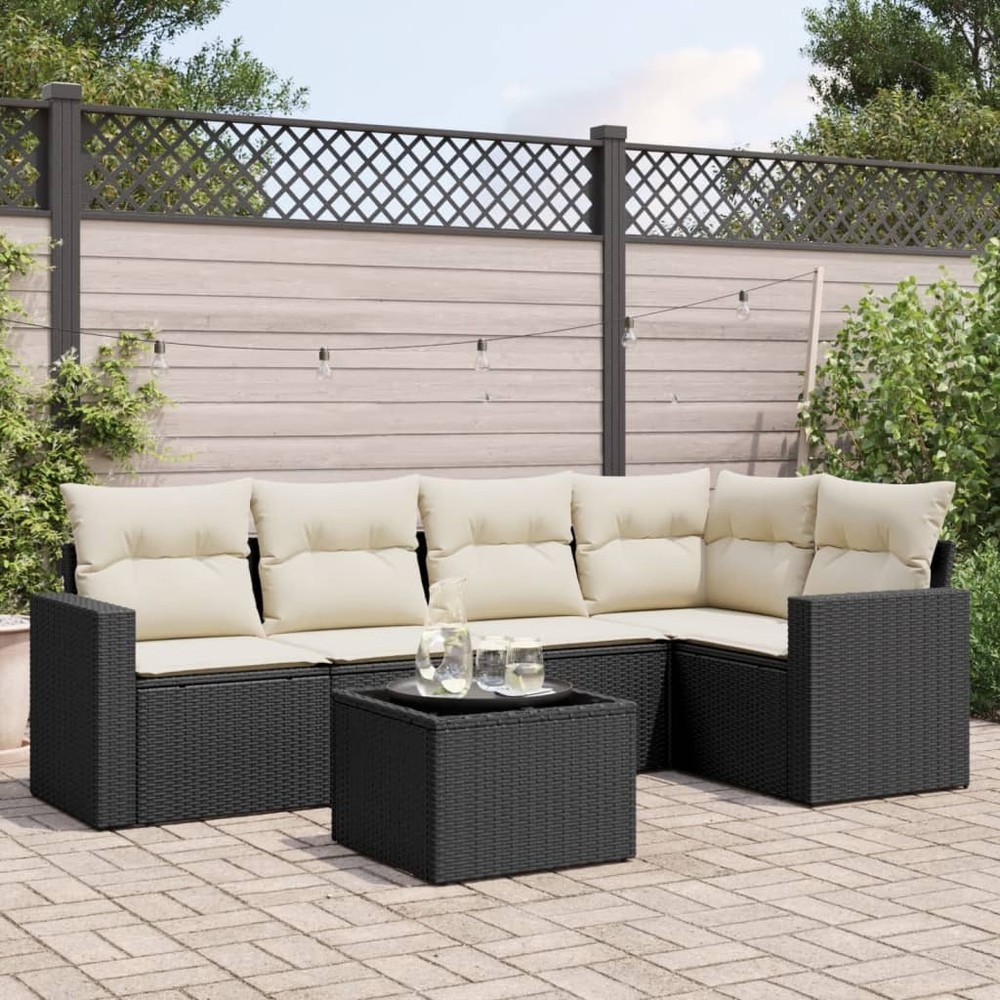 Garden Sofa Set Black