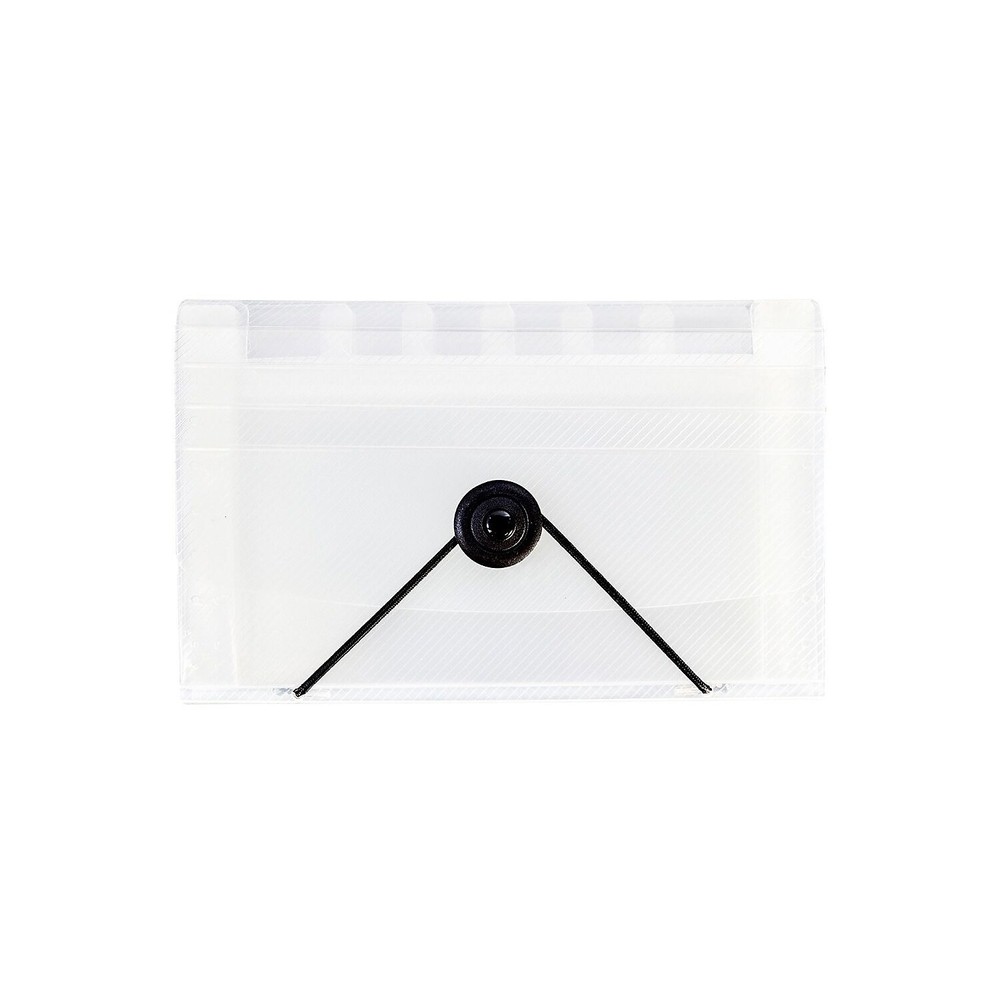 JAM Plastic Expandable 13-Pocket Coupon Accordion File 4 1/4 x Folders-image