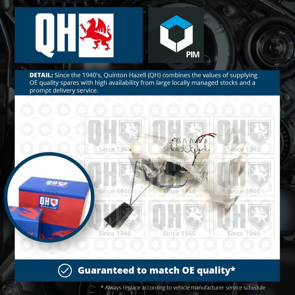 Fuel Pump QFP1043 Quinton Hazell 1140424 1148523 1149137 1150020 1203386 Quality
