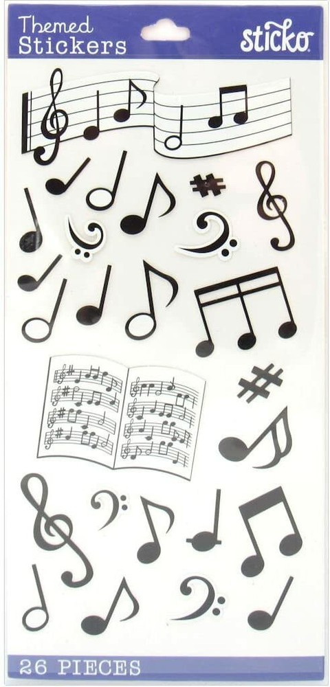 Music Notes Stickers Papercraft Scrapbook Planner Teacher Supply DIY Crafts