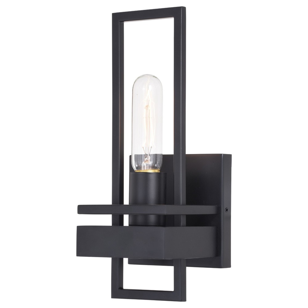Vaxcel W0345 Marquis 5 Inch Matte Black Wall Sconce with 1 Light
