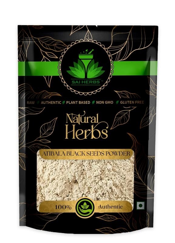 SAI HERBS Atibala Black Seeds Powder - Pure & Natural