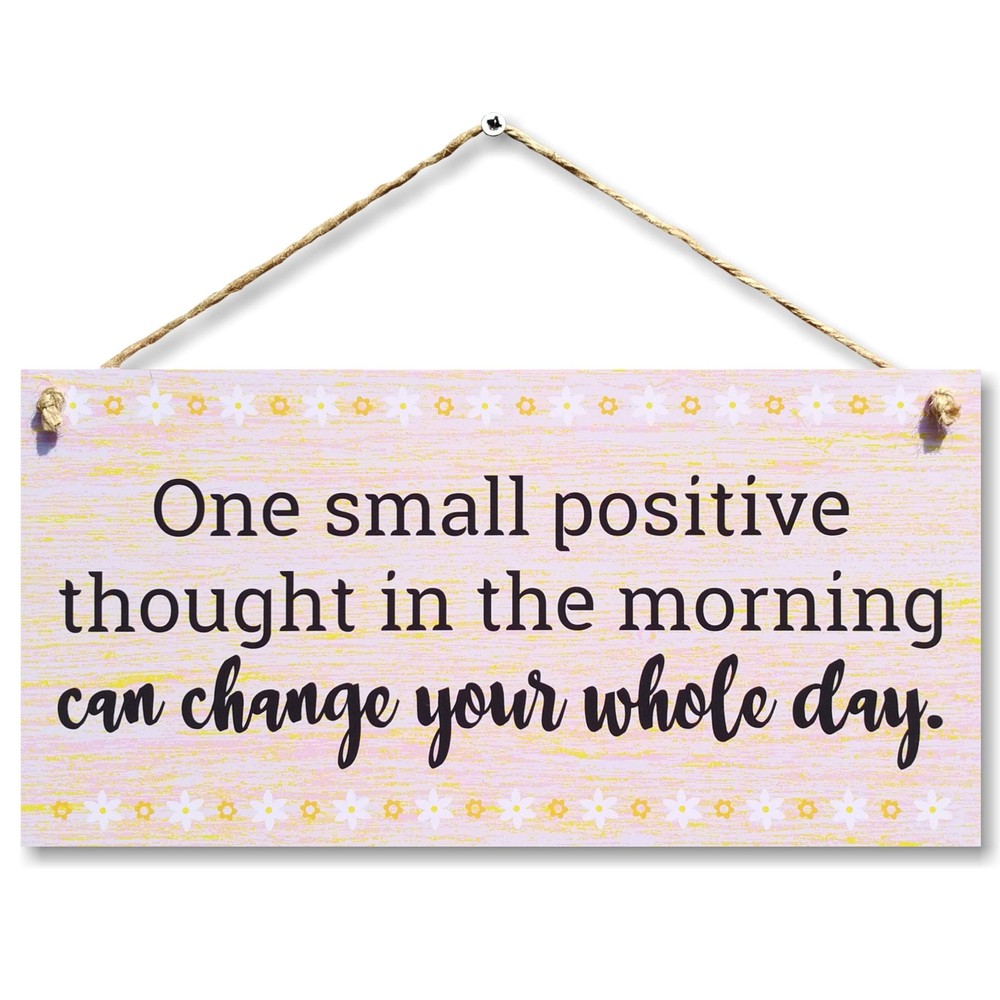CARSPIBET One small positive thought | home decorative sign, cute and motivat...