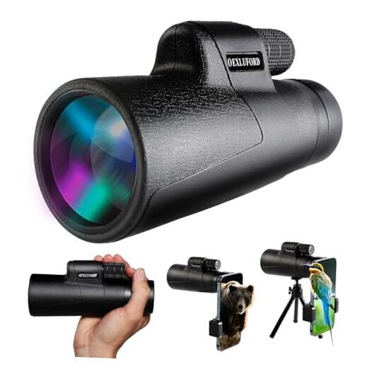 80X100 Monocular for Adults - Monocular Telescope High Definition with
