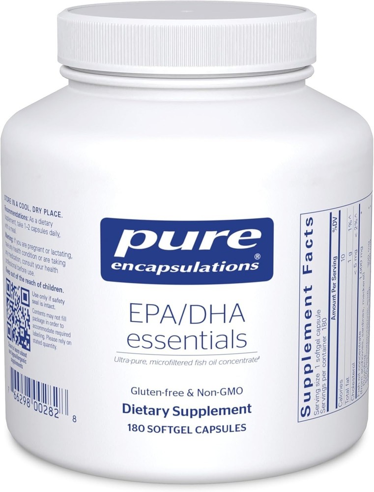Pure Encapsulations Omega-3 Fish Oil for Heart Health 180 Capsules