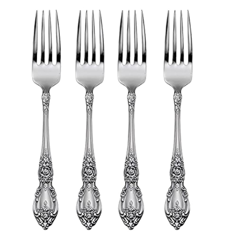 Wordsworth Set of 4 Dinner Forks, Silver