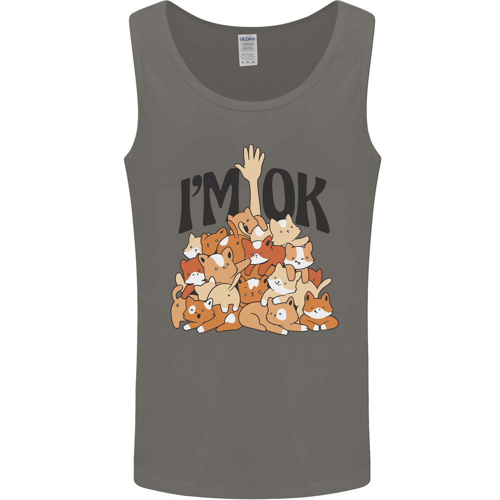 Im OK Funny Cat Mum Dad Crazy Lady Kitten Mens Vest Tank Top