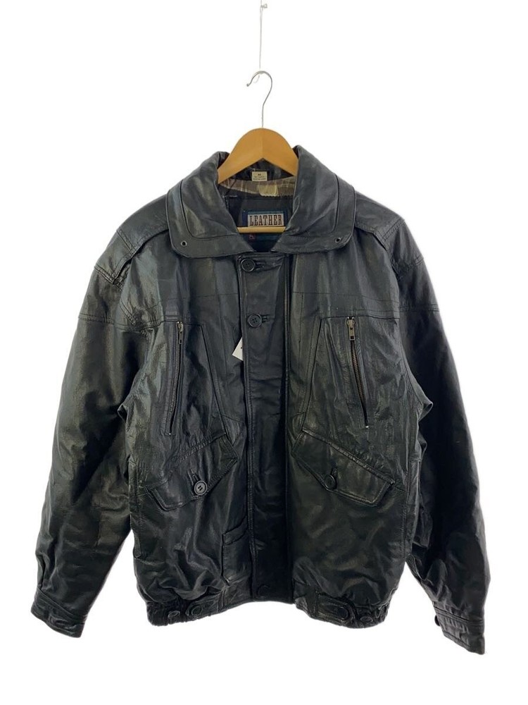 Leather Jacket Blouson/M/Leather/Blk 5599