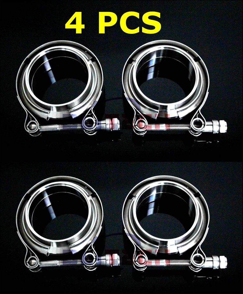 4-inch Stainless Steel V-Band Clamp for Exhaust Pipe 4-Pack