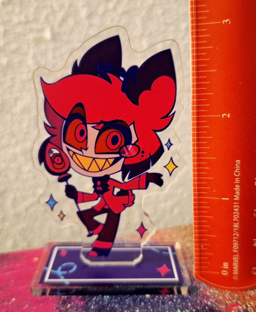 Chibi Hazbin Hotel Helluva Boss Alastor Anime Textured Acrylic Figure Standee
