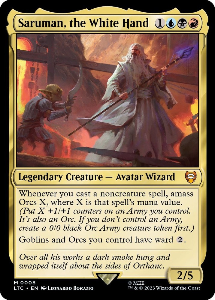 Saruman, the White Hand Commander: The Lord of the Rings: Tales of Middle-earth Foil