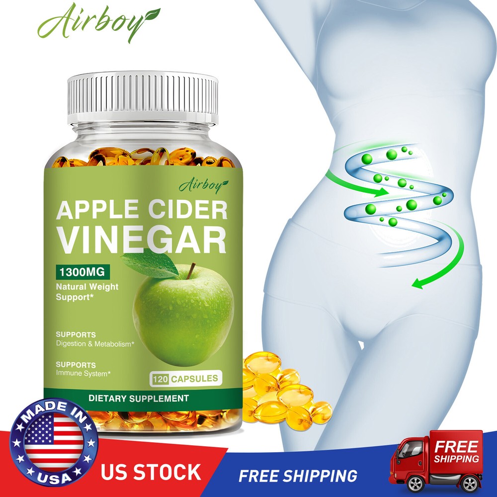 Apple Cider Vinegar Capsules - Premium Weight Loss, Support Cleansing and Detox