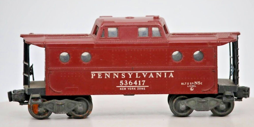 Vintage O Gauge Pennsylvania Lighted Caboose #536417 by Lionel Tested Lights
