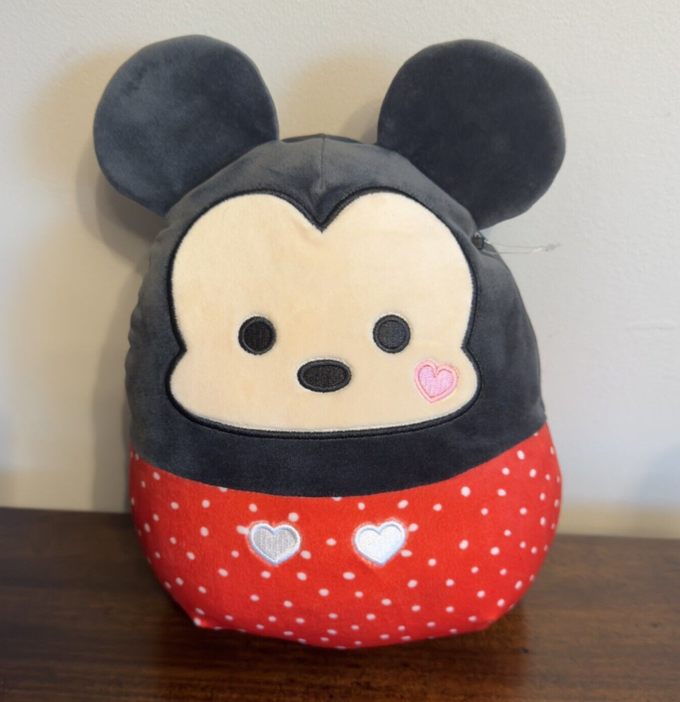 Disney Squishmallows 8 Inch Mickey Mouse Hearts Valentine Plush Soft Toy