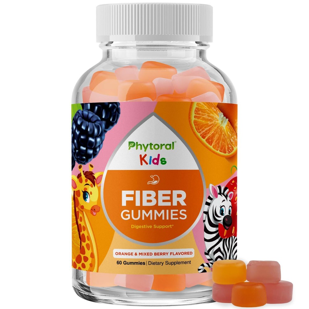 Natural Prebiotic Fiber Gummies for Kids - Chicory Root Fiber Gummy Vitamins ...