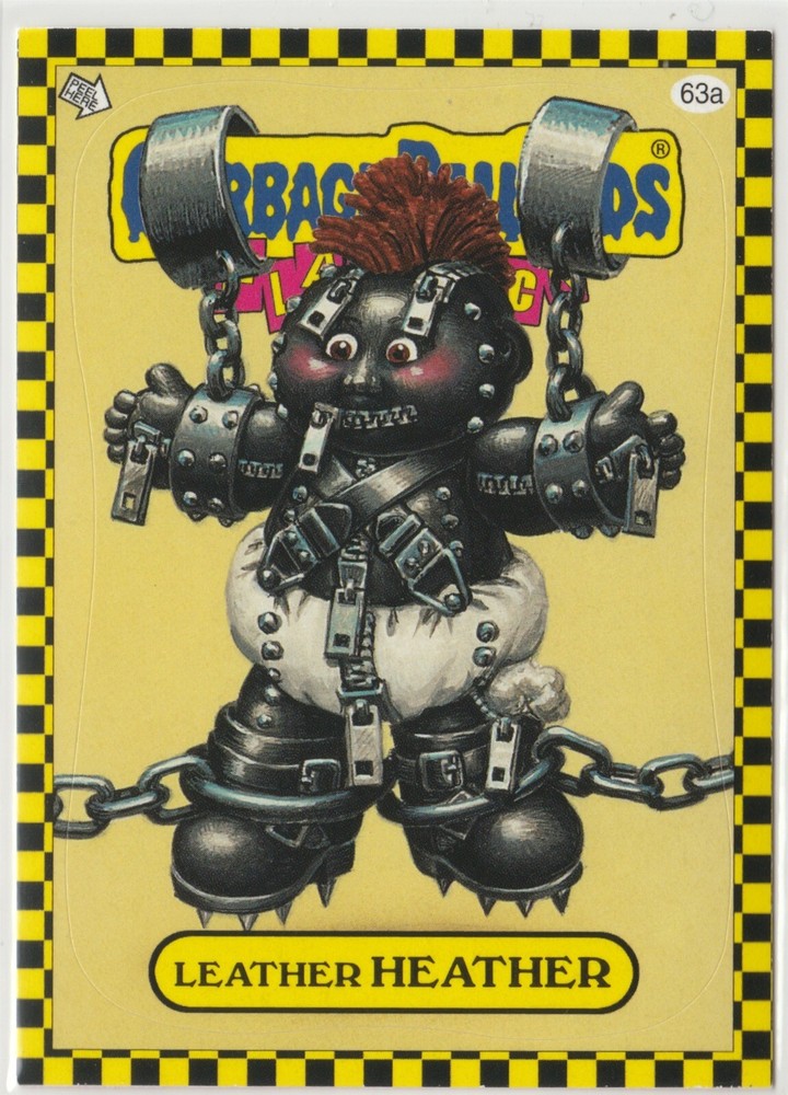 Vintage 2010 GPK Flashback Series 1 Leather Heather #63a Card