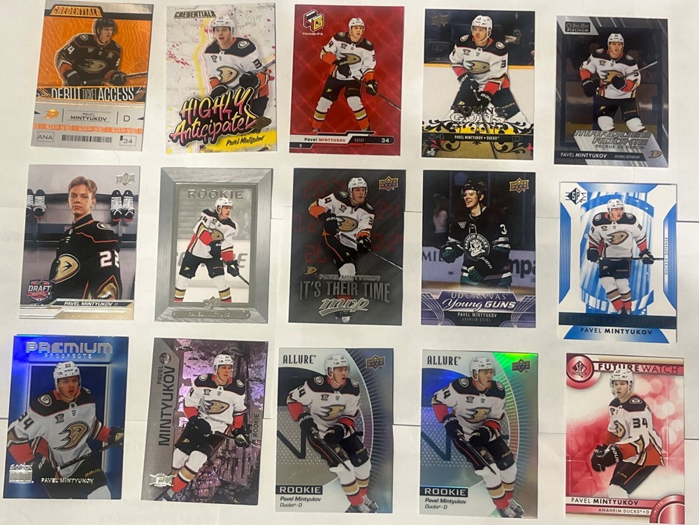 Pavel Mintyukov 16-Card Lot UD OPC Includes YGs Canvas Rookies