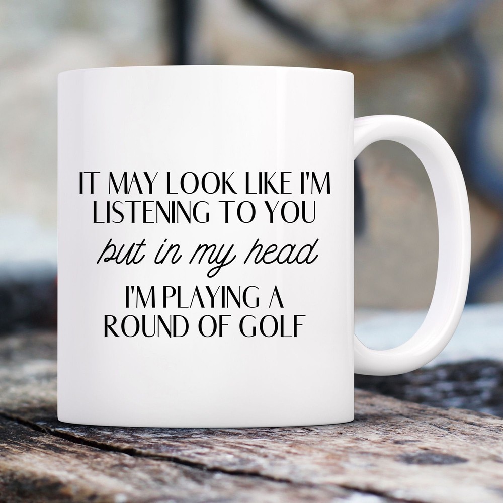 Golf Mug / Gift Idea For Golfer / Playing A Round Of Golf Coffee Cup Funny Mug
