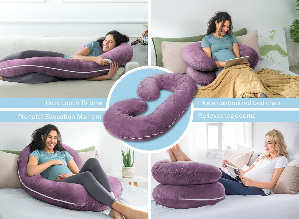 Full Body Bed Pillow for Pregnancy Support J/U/CShape Maternity Pillows Pregnant