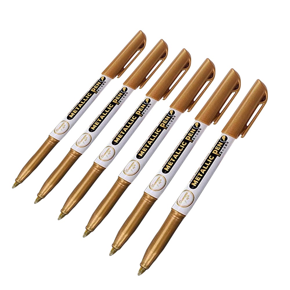 6 Metallic Epoxy Resin Markers for Acrylic Paint & Drawing