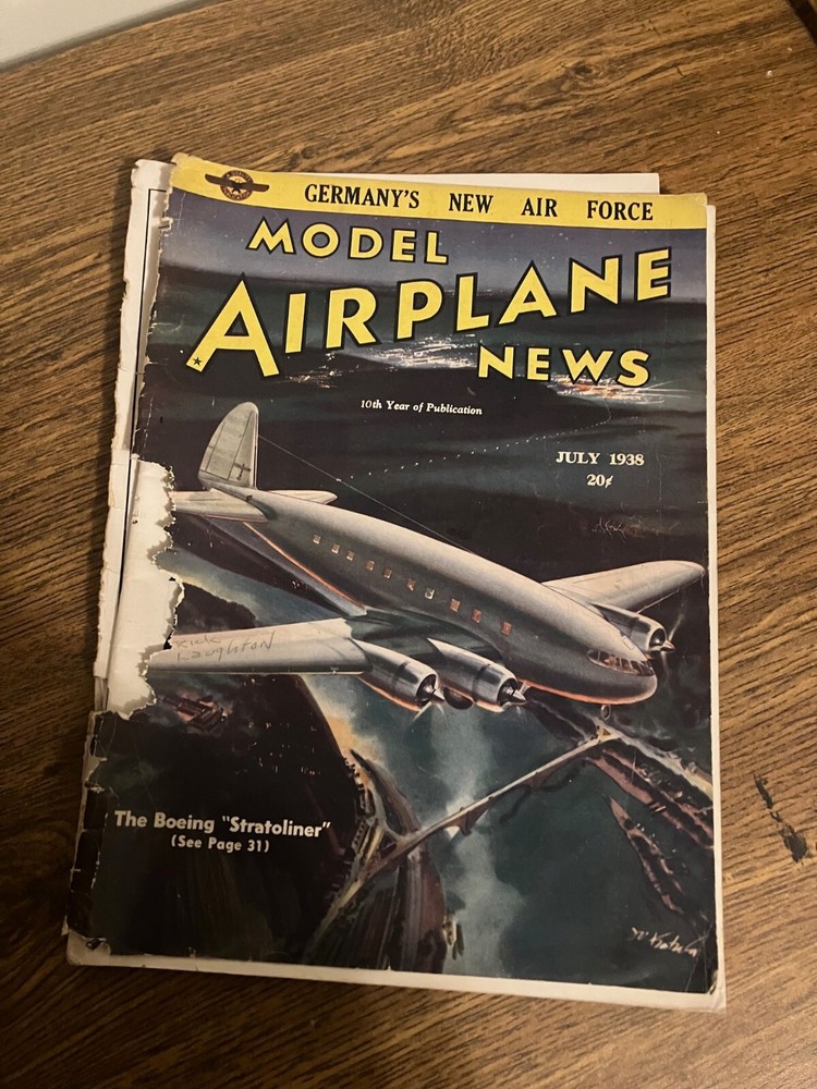 Vintage Back Issue of Model Airplane News Magazine - July 1938