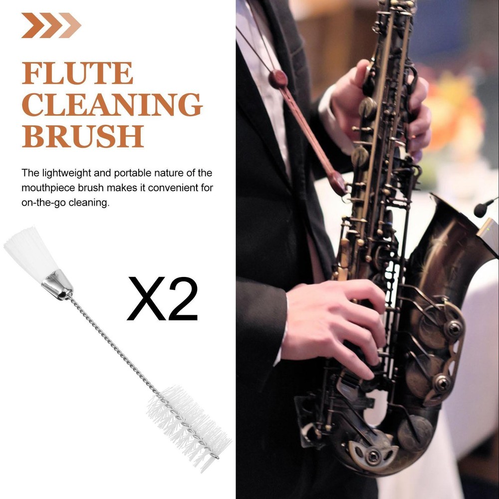 2Pcs Dual-End Sewing Machine & Saxophone Cleaning Brushes