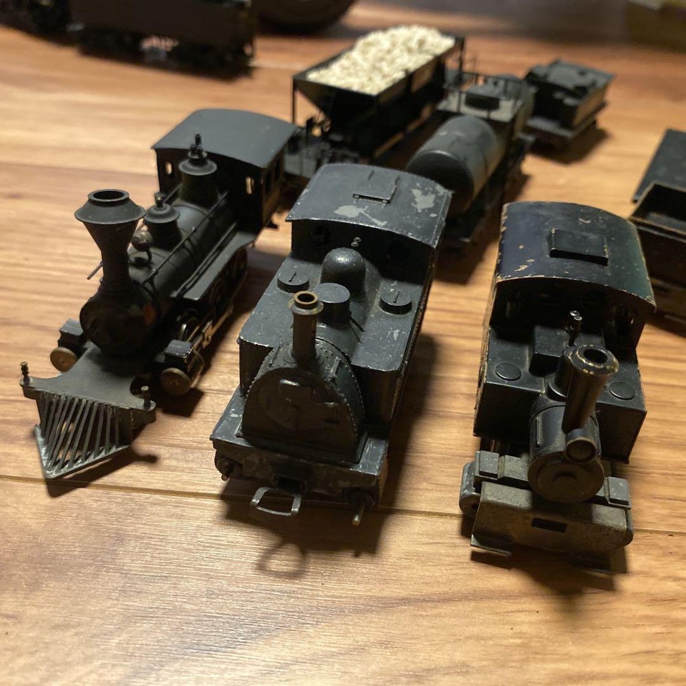Steam Locomotive Railway Train Model 3 -Piece Set Vintage Collection