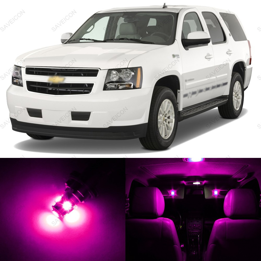 17 x Pink LED Interior Light Package For 2007 - 2014 Chevy Tahoe + PRY TOOL