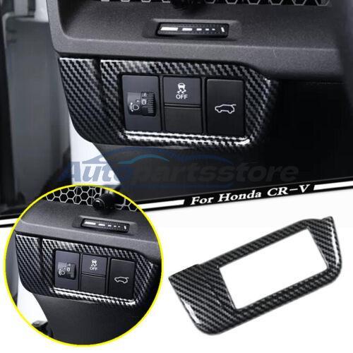 For Honda CR-V CRV 2023 Carbon Fiber Interior Head Light Switch Panel Cover Trim