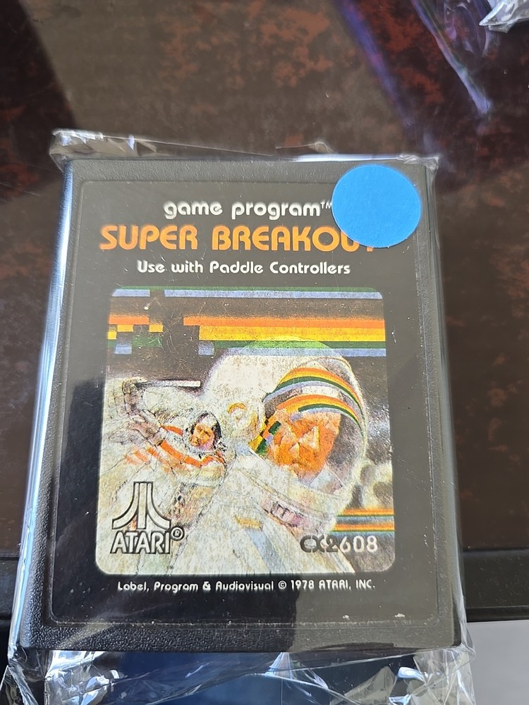 Super Breakout (Atari 2600) Cartridge CLEANED & TESTED