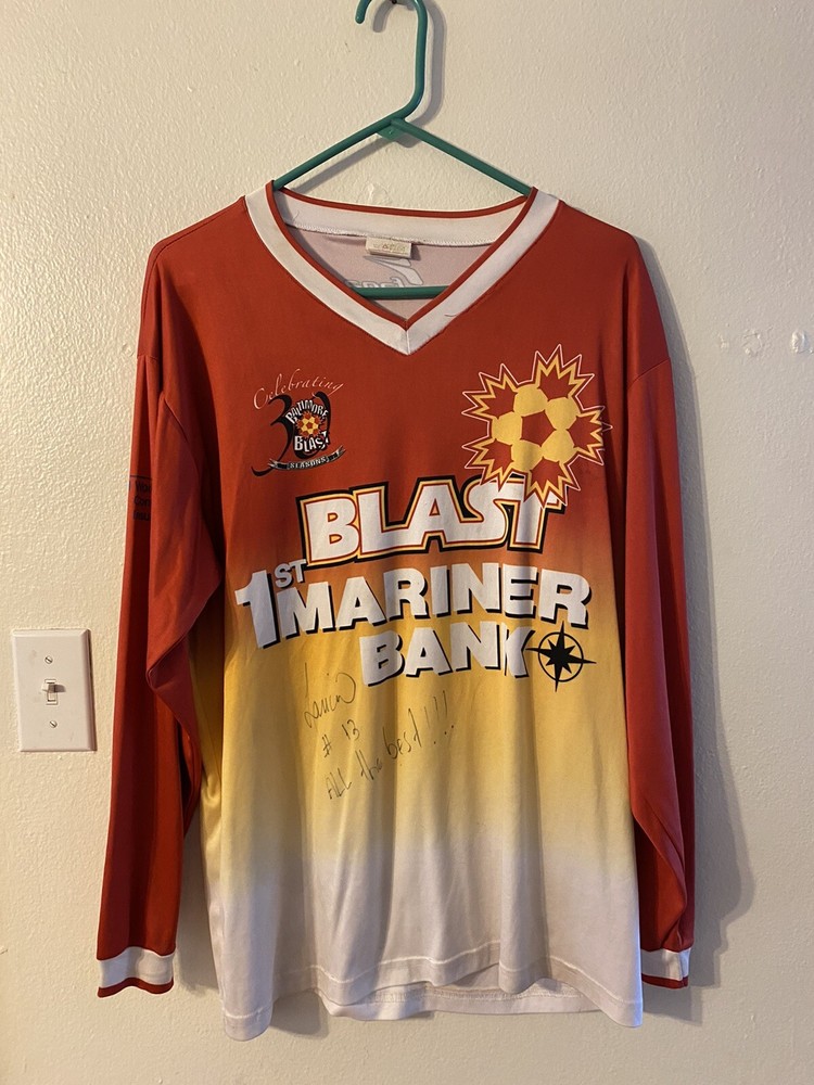 VTG BALTIMORE BLAST LUCIO GONZAGA GAME WORN JERSEY SIGNED 2010 BRAZIL