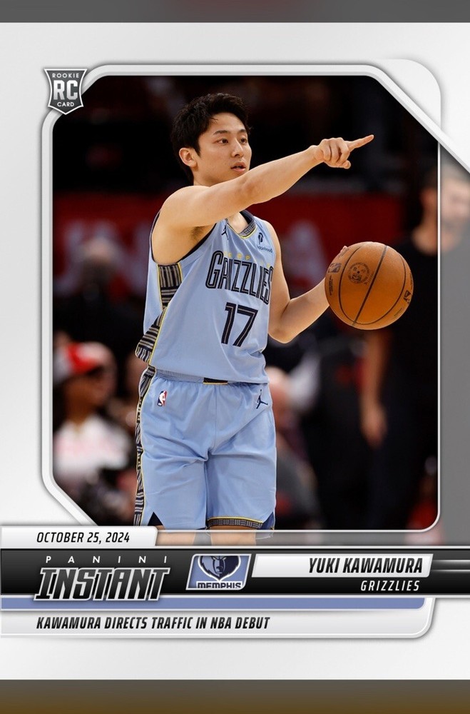 PRESALE (1) 2024-25 Panini Instant NBA #43 Yuki Kawamura Memphis Grizzlies RC-image