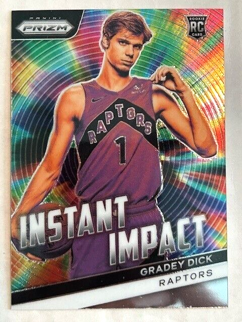 2023-24 Panini Prizm Basketball Instant Impact #20 Gradey Dick Rookie Card - Toronto Raptors - Collectible NBA Trading Card