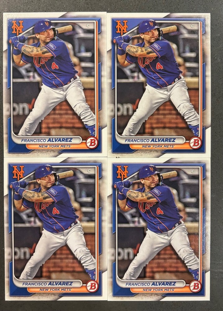 2024 Bowman Francisco Alvarez Lot (4) #75 New York Mets