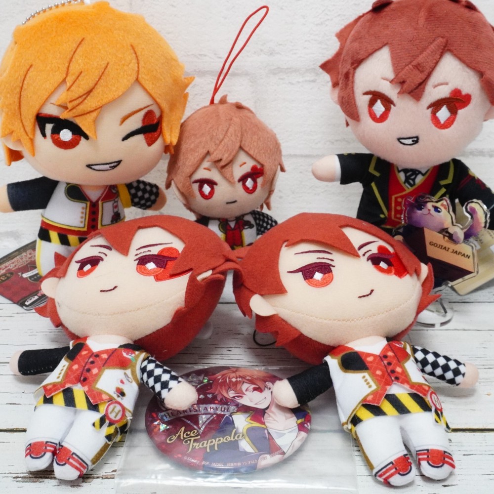 Twisted Wonderland Ace Trappola Heartslabyul Red Plush Badge Set Disney Japan