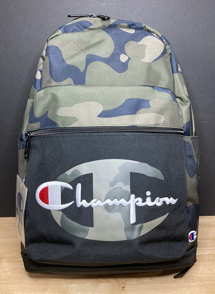 Champion Canvas Backpack Zippered Book Bag for School OS New  -image