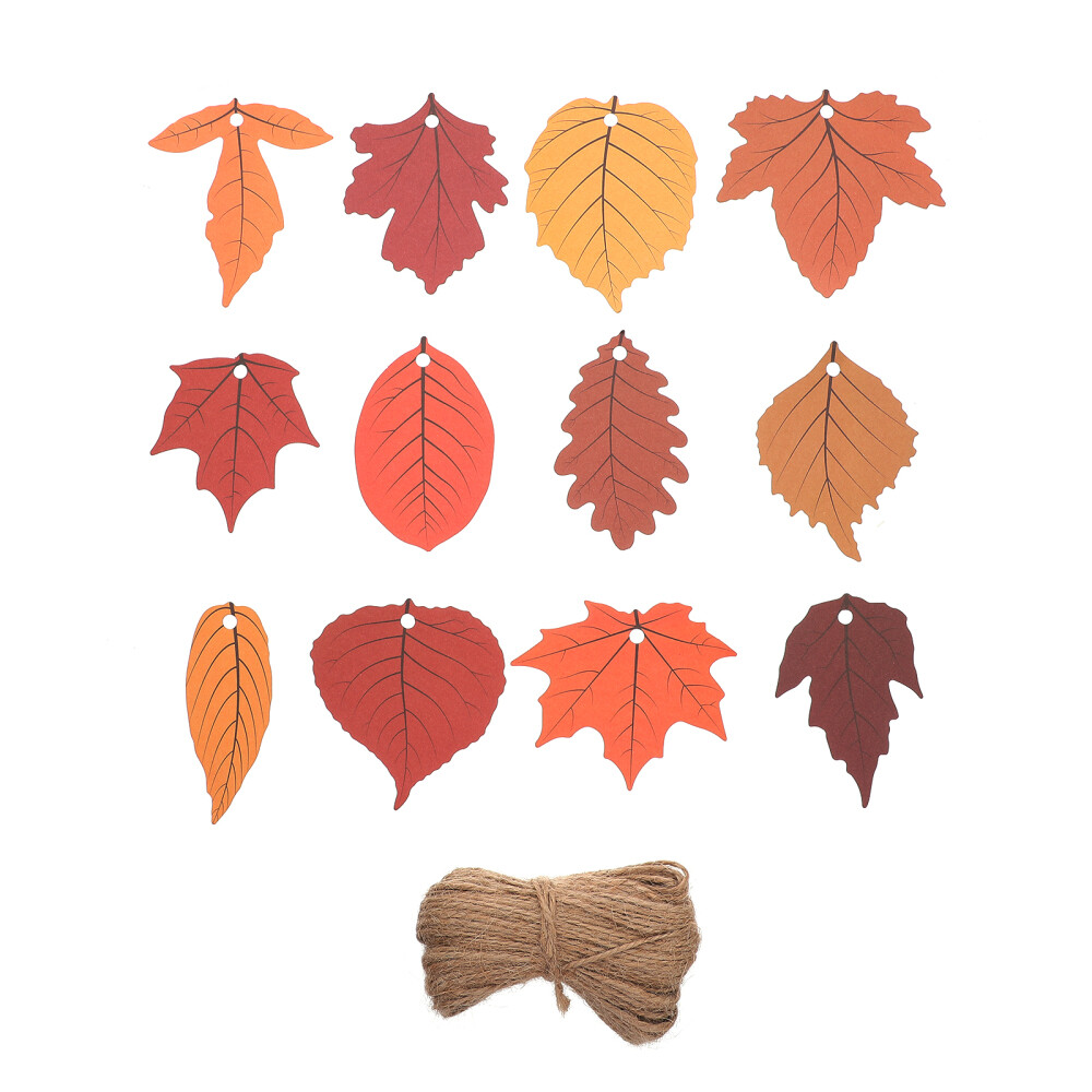120 Pcs Maple Leaf Hang Tags for Thanksgiving Home Decor and Party Favors