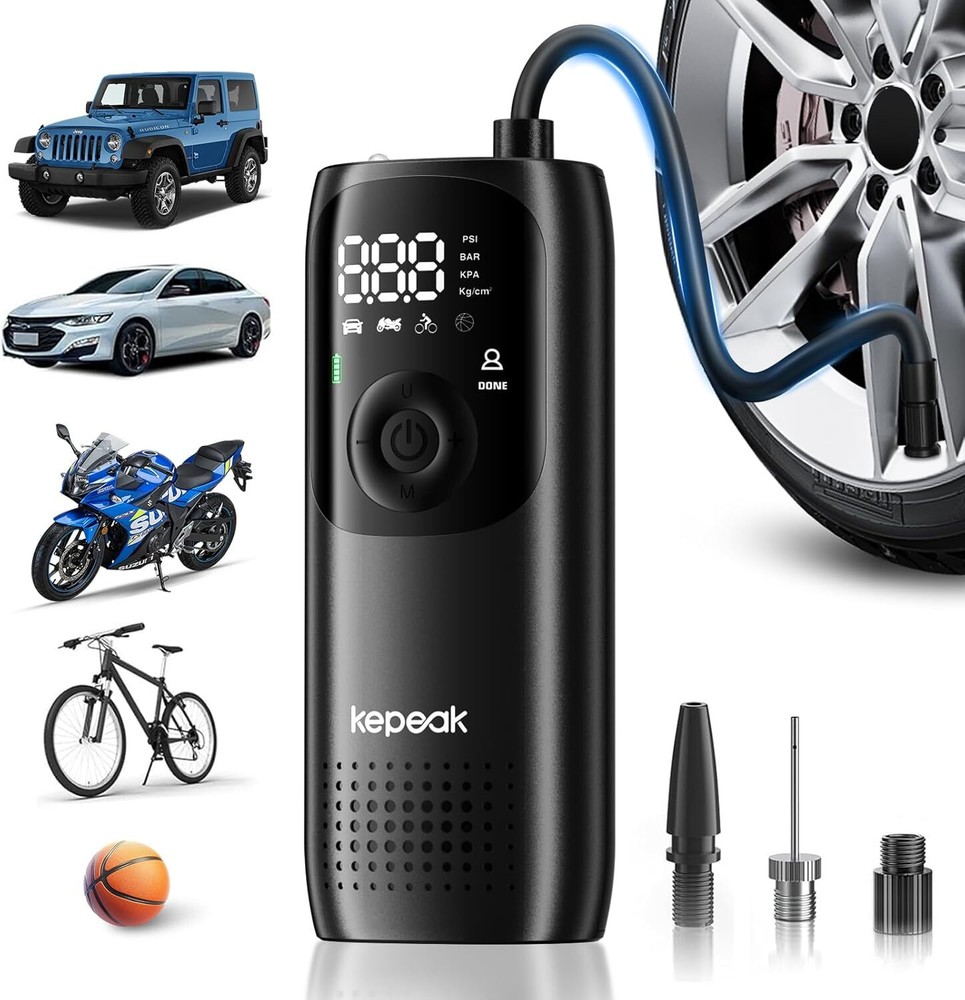 Portable Cordless Air Compressor 150PSI for Bike Car Tires Pump