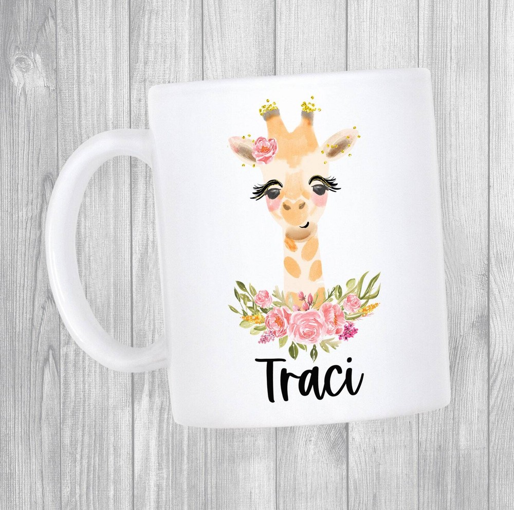 Giraffe Coffee Mug Giraffe Lover Gift Personalized Mug Gift For Her Cute Animal