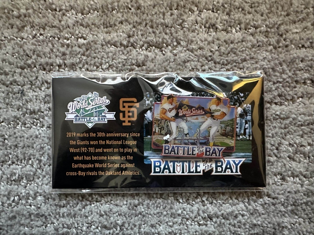San Francisco Giants / Oakland Athletics SGA 1989 Battle Of The Bay Pin - NEW