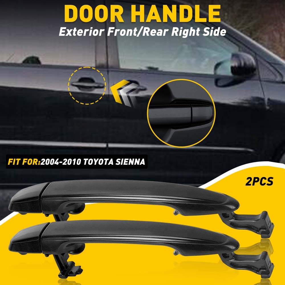 1/2PCS For 2004-10 Toyota Sienna Rear Left Right Sliding Door Door Handle Black