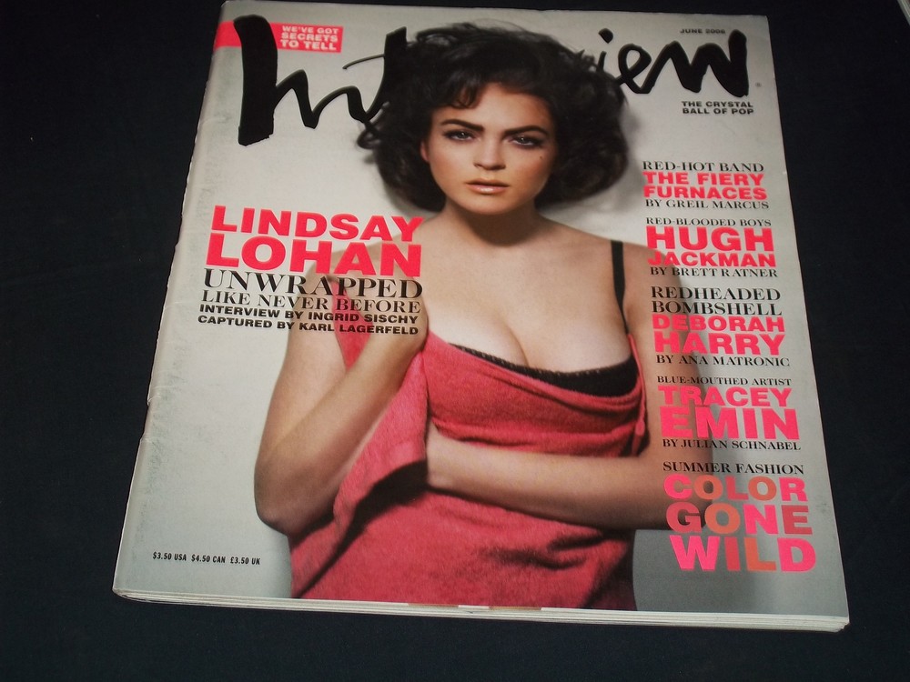2006 JUNE INTERVIEW MAGAZINE - LINDSAY LOHAN FRONT COVER - H 7702
