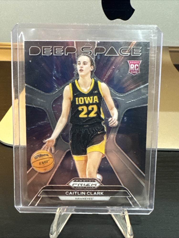 2024 Panini Prizm Draft Picks Caitlin Clark Rookie Card - Deep Space #8 RC