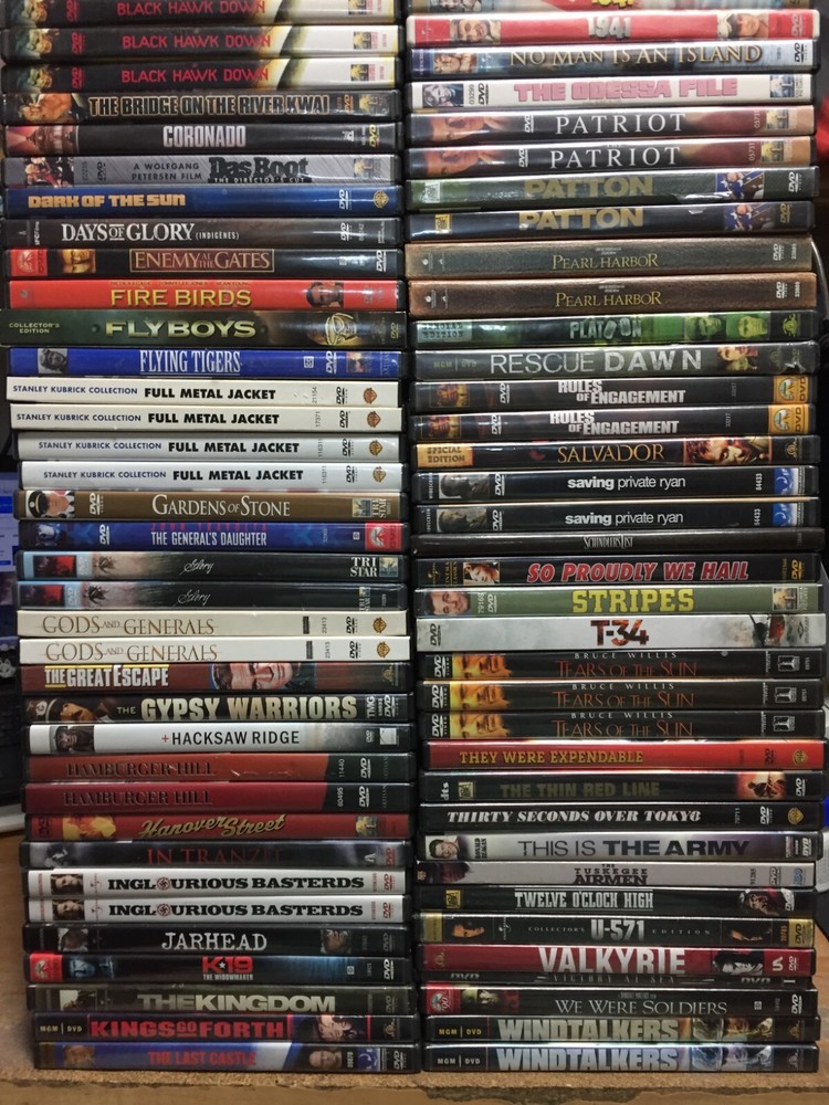 Clearance Sale - Military/Western/Sports Movie DVDs - $3+ - Get 50% discount-image
